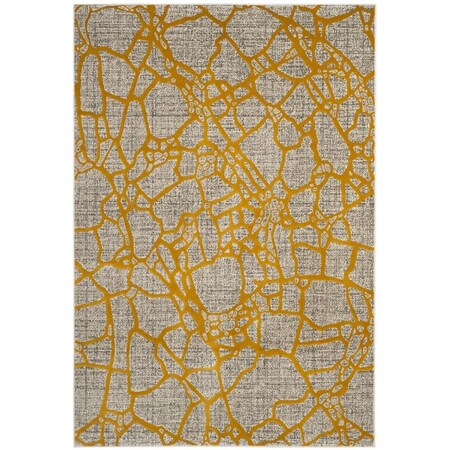 Safavieh Porcello Power Loomed Rectangle Area Rug Light Grey & Yellow - 4 ft.-1 in. x 6 ft. PRL7737C-4